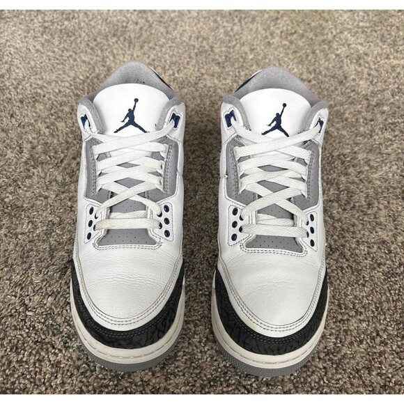 Nike Air Jordan 3 Retro Midnight Navy Size 7 Youth (Size 8.5 Women's) - Picture 3 of 8